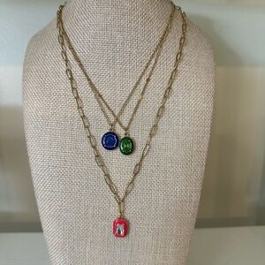 Park Lane Candy Necklace - Multi-Layer Necklace w/ Blue, Green, and Red Accents